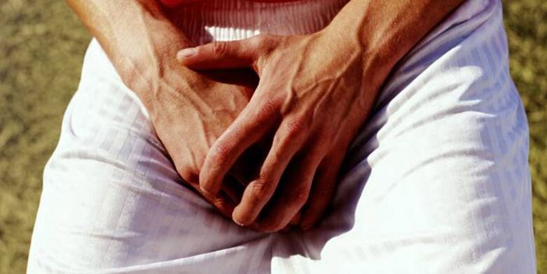 The palm of the electric charge in the groin