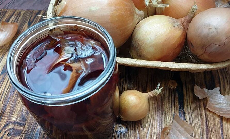decoction from onion peel to increase potency