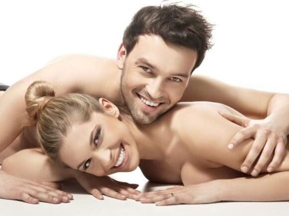 A woman is happy with a man who has no sexual problems