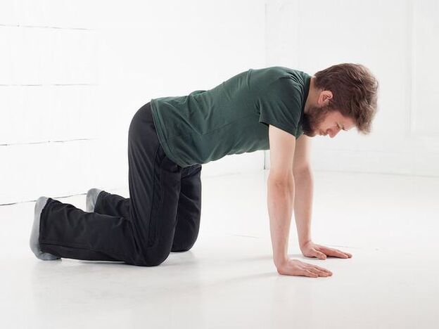 Stretching and “Pendulum”, standing on all fours will help increase the effect